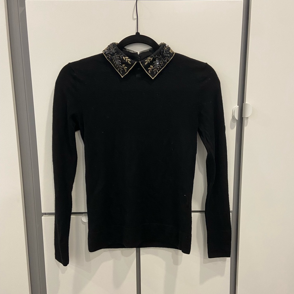 Club Monaco - Collared Sweater - Black - Size XS